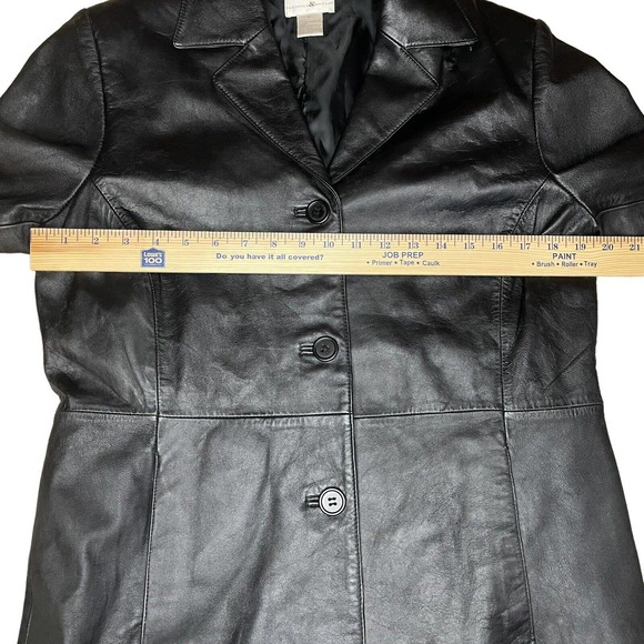 Preswick and Moore Women’s Black Leather Jacket Blazer Size Medium Soft Leather - Picture 7 of 8